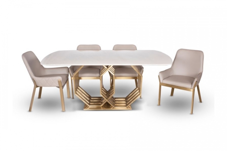 Hexagon Dining+6 Chairs